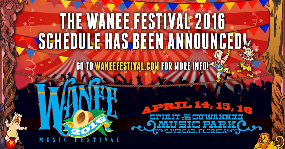 The schedule is here! The schedule is here! Wanee, that is! • MUSICFESTNEWS