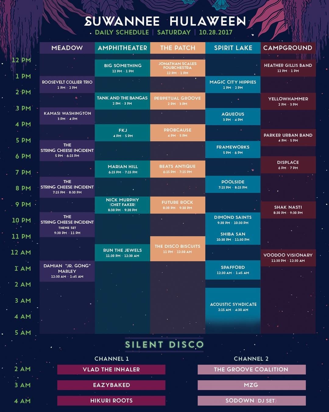 Suwannee Hulaween 2017 Schedule Is Here! • MUSICFESTNEWS